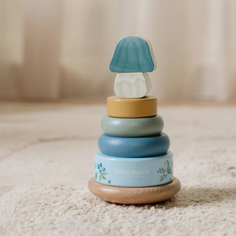 Rocking ring stacker