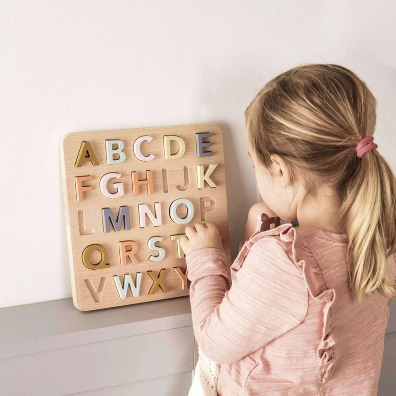 Wooden alphabet puzzle