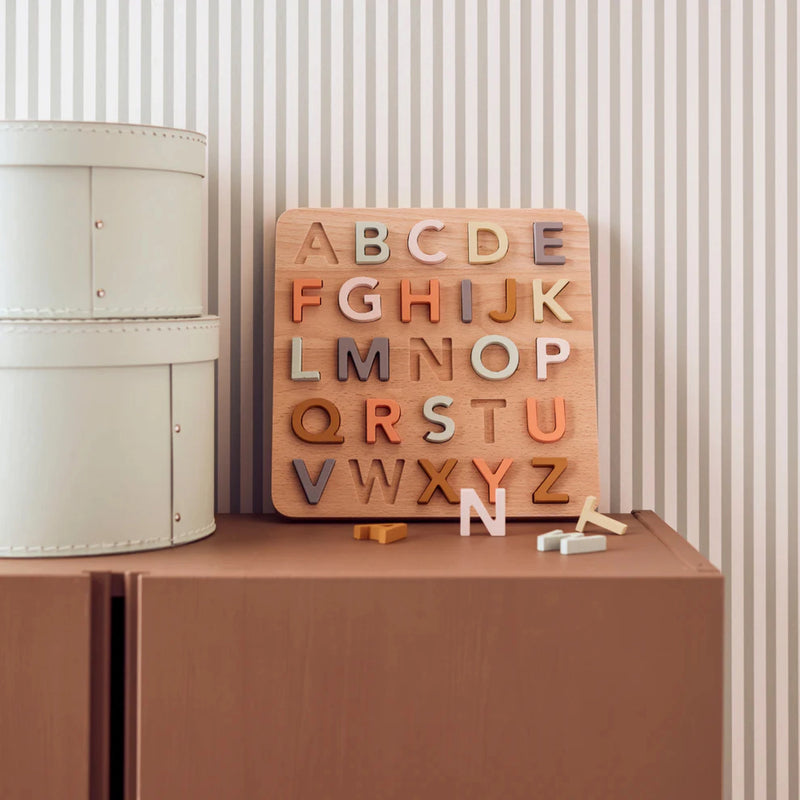 Wooden alphabet puzzle
