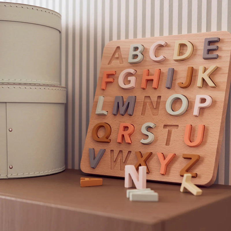 Wooden alphabet puzzle